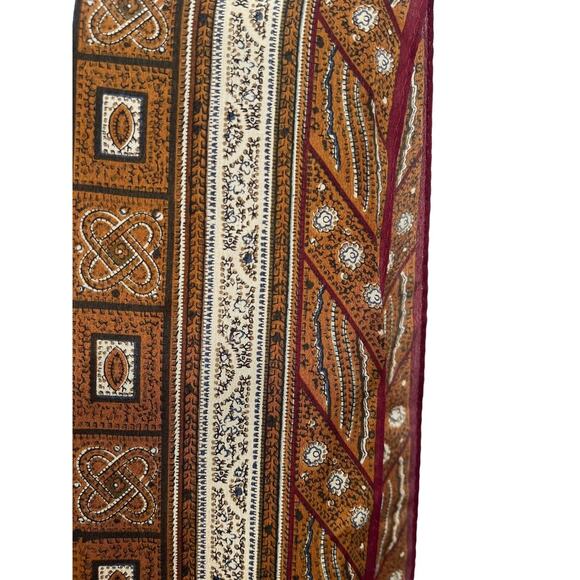 Vintage NWT Echo Silk Scarf Long Rectangular Brown - Picture 5 of 10